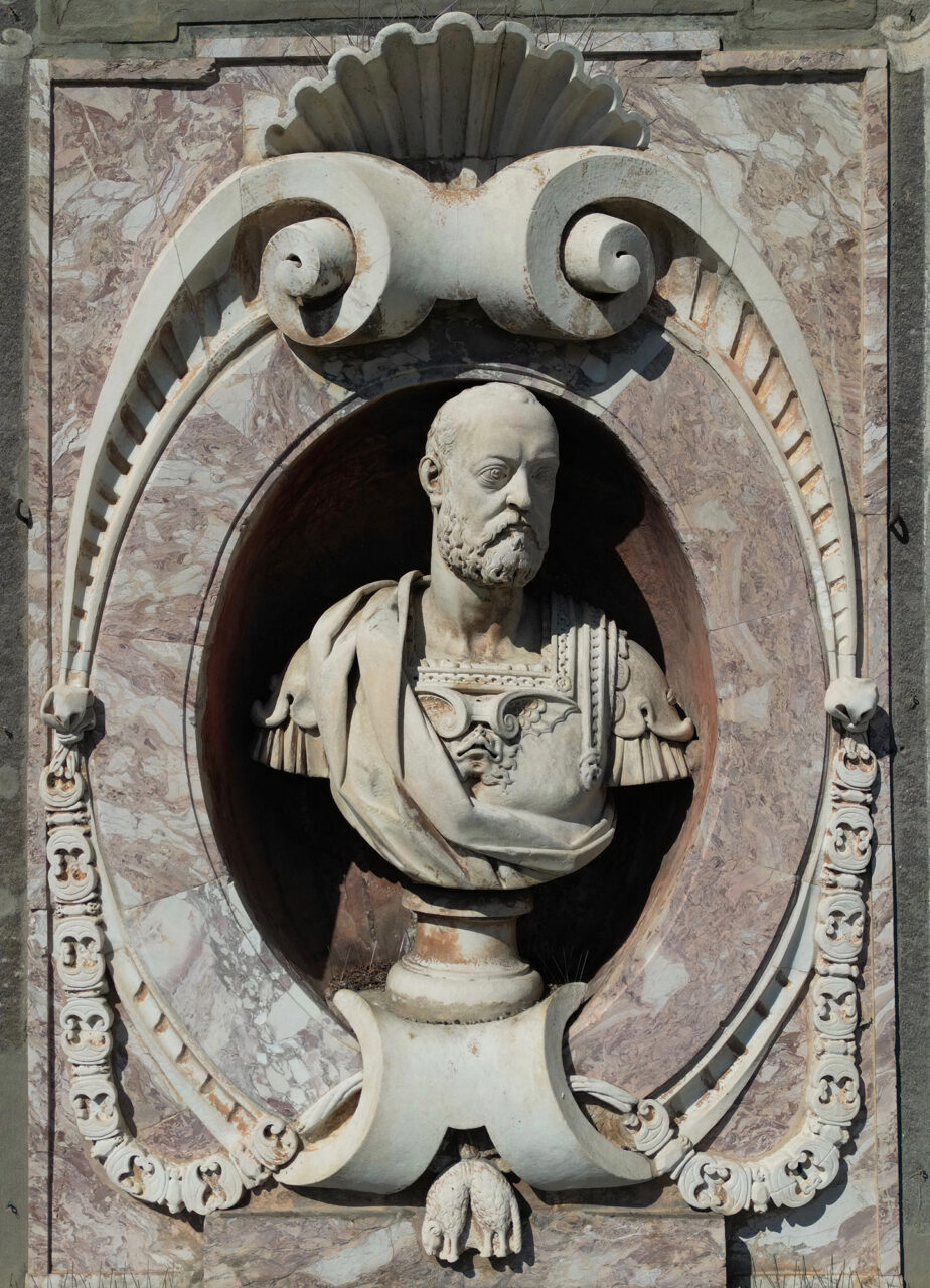 Busto Cosimo I – copertina e immagine 1 – Freccioni SNS – DJI_0548