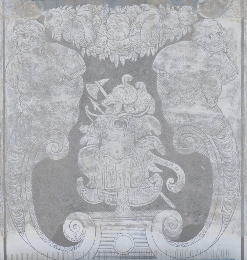 Carovana – iconografia – 41 – Ignudi e trofei 3 – Tartarelli SNS – DSC_7732