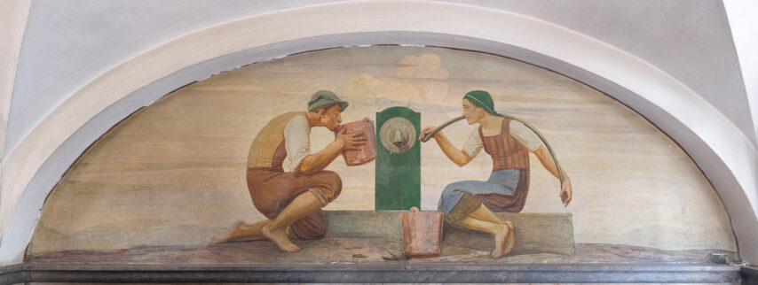 Carovana – Interno – Mensa – Lunetta fontana – Tartarelli