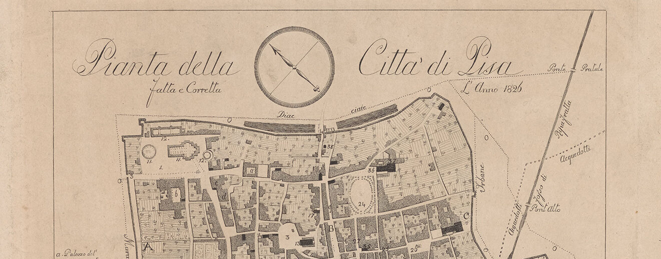 Pianta di Pisa, part. – Ciuli – 1826 – testata – NY Public Library