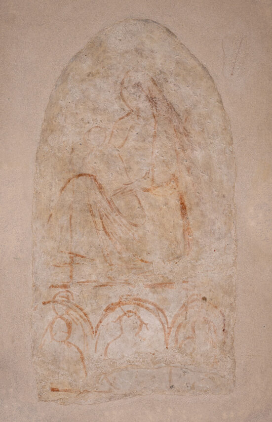 Carovana – Sala Azzurra – Madonna e santi – sinopia – Tartarelli