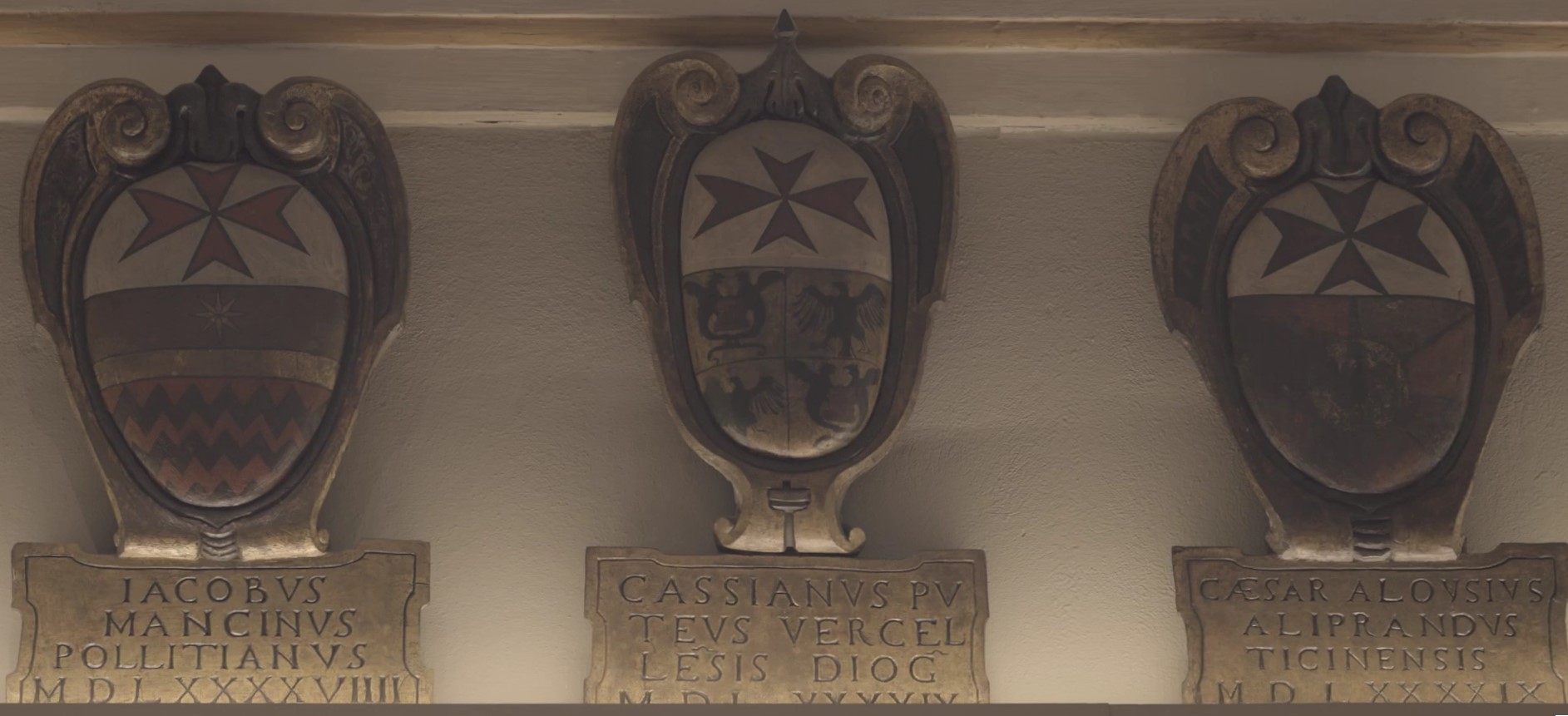 Carovana – Sala stemmi – stemma Cassiano dal Pozzo e altri – PINNA