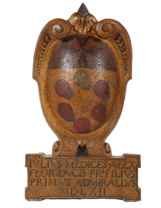 Carovana – Sala Azzurra – stemma Giulio de’ Medici post restauro – Tartarelli – 314