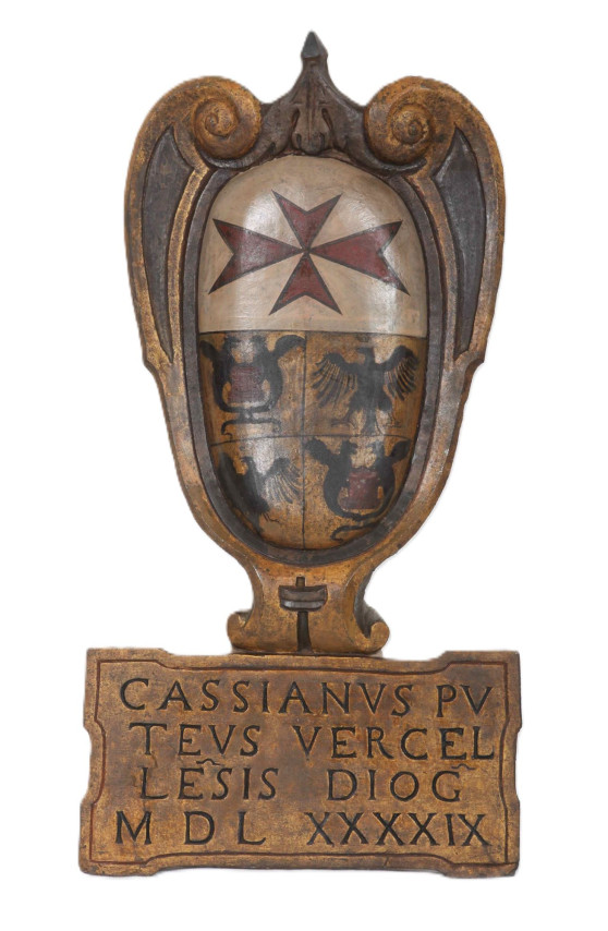 Carovana – Sala stemmi – stemma Cassiano dal Pozzo – post restauro – Tartarelli – stemma 400