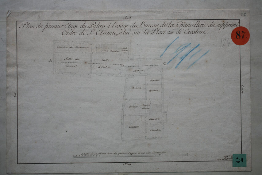 Palazzo dei Dodici – Bombicci – pianta primo piano – ASPi – 3.I