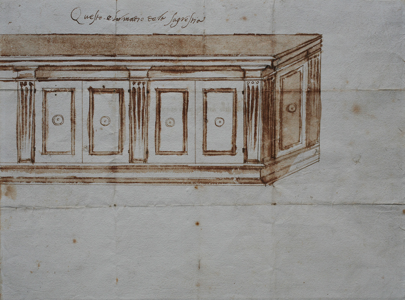 S. Stefano – disegno armadio sagrestia – ASPi – 1409, cc. 77-78