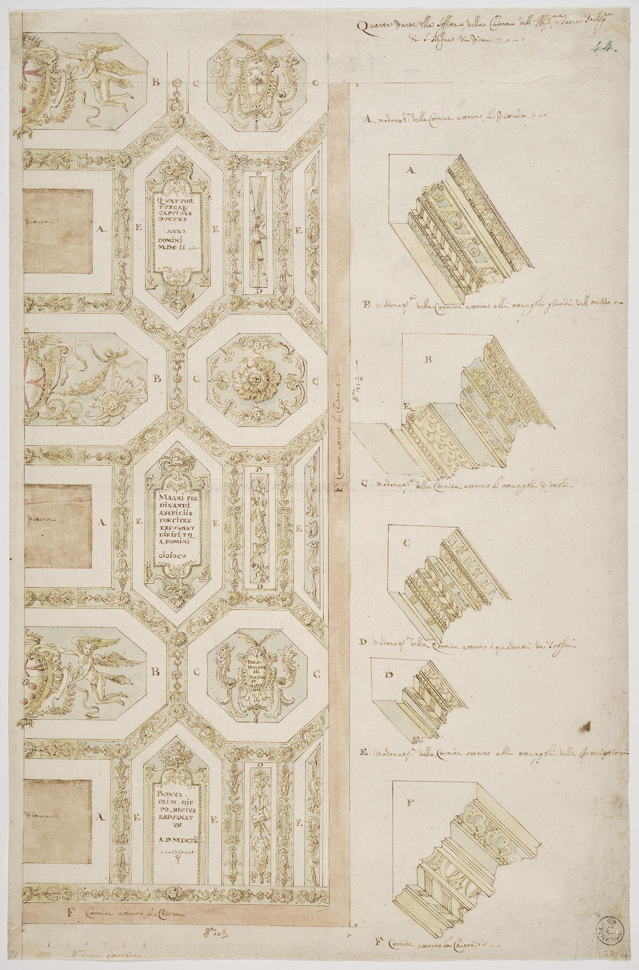 S. Stefano – disegno soffitto – GDSU – 673891
