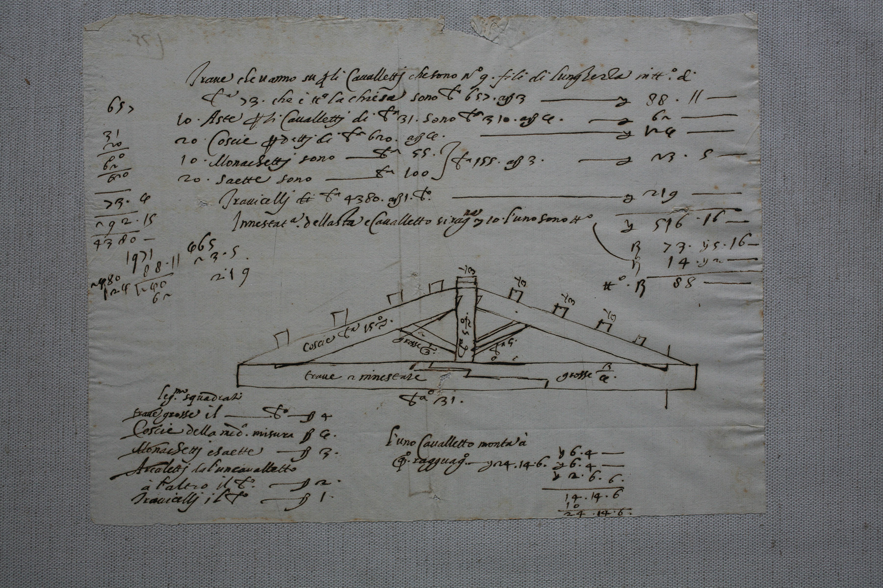 S. Stefano – studio tetto – Vasari ? – ASPi – n. 0197 S.S n. 6543 c. 75v