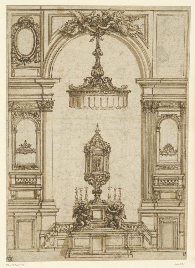 S. Stefano – progetti altare – Pietro da Cortona – Berlino – Hdz00231