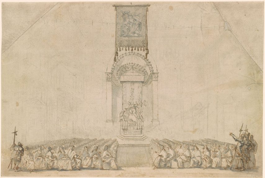 S. Stefano – traslazione 1683 – disegno – Morgan Lib. – 140946v_0001_intero