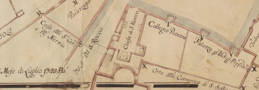 S. Rocco – vicende arch. e funzioni – pianta Rocco – ASFi – Fortezze_Fabbriche_404_part. San Rocco