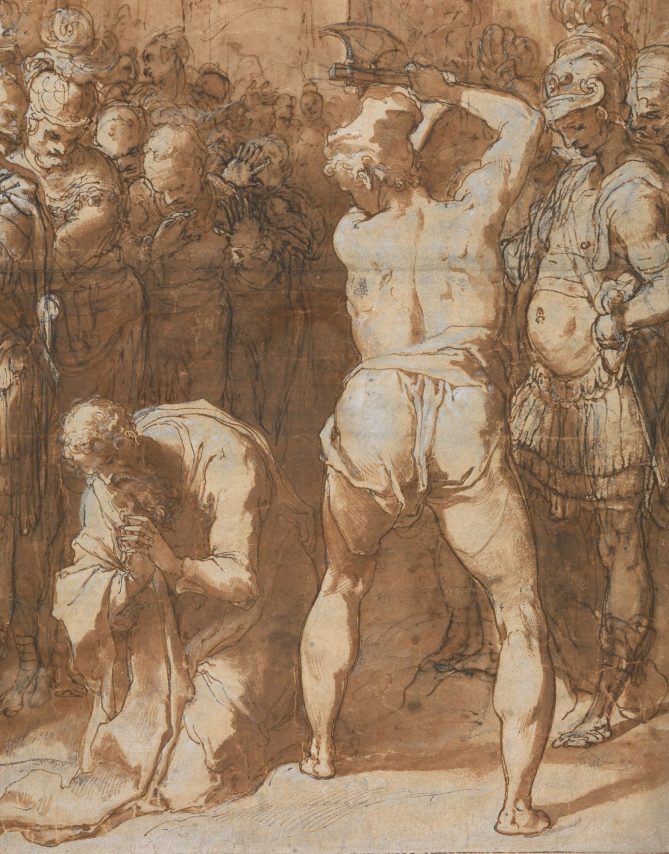 S. Stefano –  Zuccari_disegno_martirio_Paolo – MET_DP324214