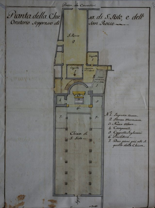 S. Rocco – vicende arch. e funzioni – pianta Rocco – ASPi – n. 0184 com. div. D n. 229 c. 241v