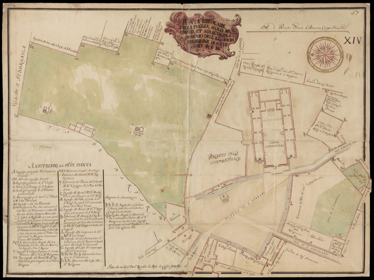 Piazza Cavalieri – sviluppo cinque-ottocentesco – ASFi – Fortezze_Fabbriche_404