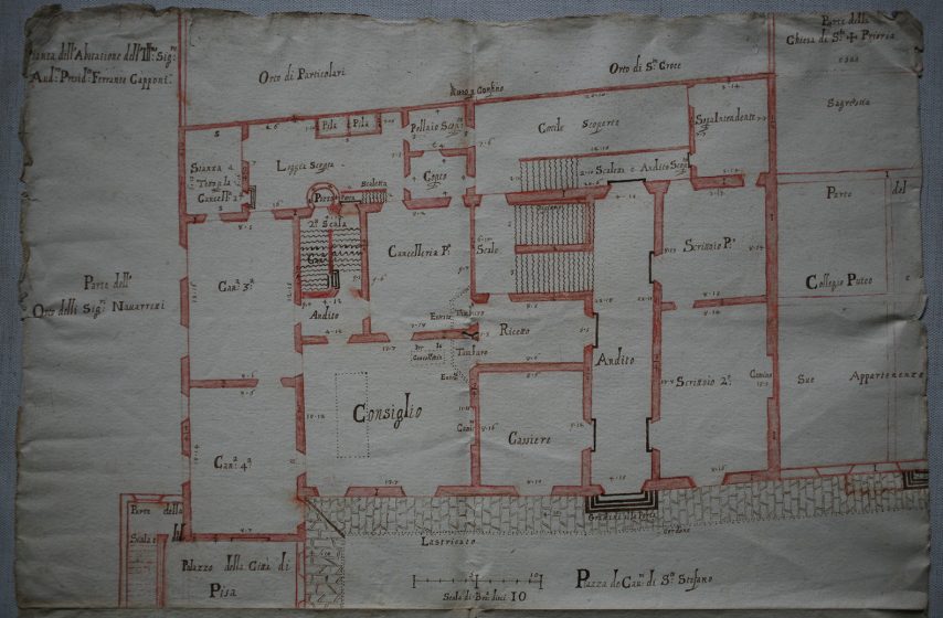 Palazzo Università – fasi costruttive  – ASPi – 0001 S.Stefano 653  I fasc. 13 c. 81 pianta