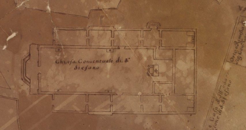 S. Stefano – fasi – Pianta RICCI 1732 – ASPI – 0058 S. S. pianta n. 5_santo stefano_part.