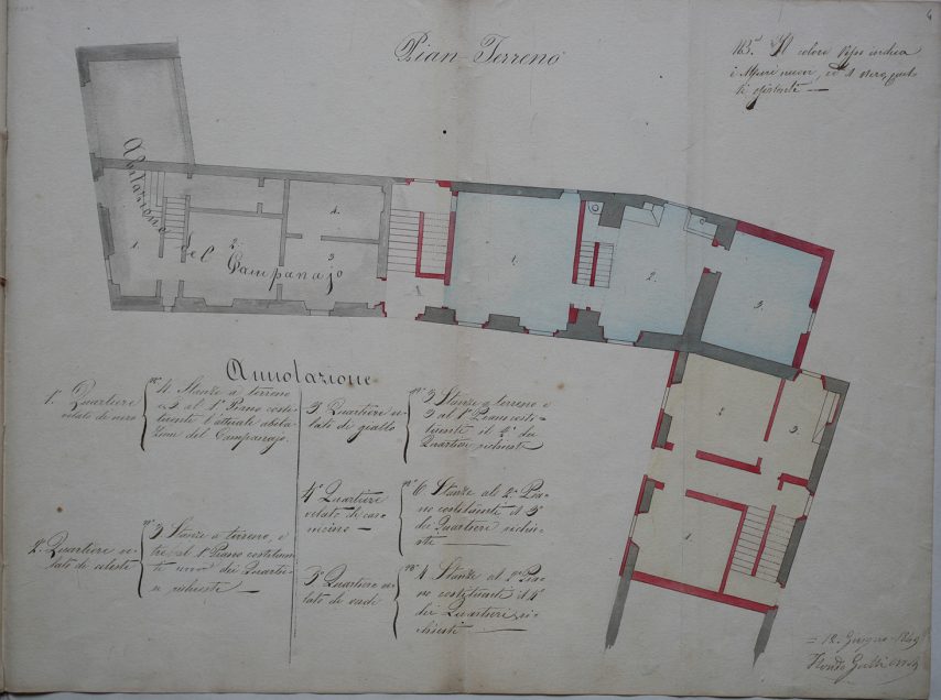 Carovana – fasi costruttive – ASPi – S.S piante 0617 n. 65 (carta 4r pianta)