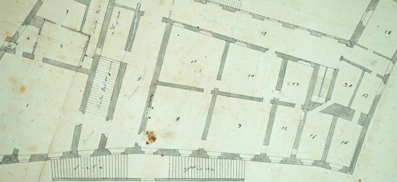 Carovana – Direzione – ASPi – Pianta Carovana 800_f.940 carta 127 n. 1 piant_direzione