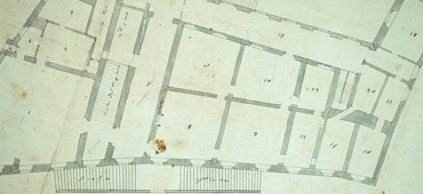 Carovana – Direzione – ASPi – Pianta Carovana 800_f.940 carta 127 n. 1 piant_direzione